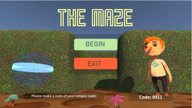 Start menu of the 4th semester game called 
